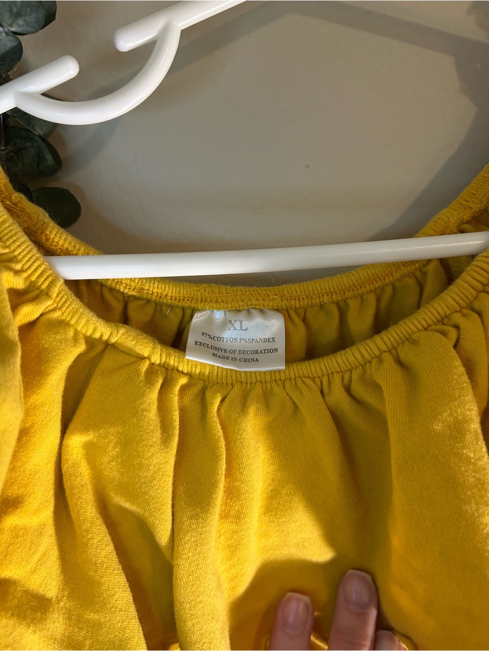 Kids' Off-Shoulder Ruffle Top - Yellow - Picture 2 of 3